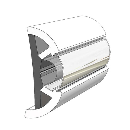 TACO Marine Large SuproFlex Rub Rail, 2.5 in x 1 in, 100 ft, Co-Extruded Vinyl — Quality Boat Parts