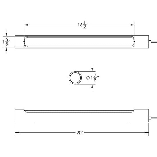 TACO Marine T-Top LED Tube Light, 108 LED, IP67, Aluminum Housing — Quality Boat Parts