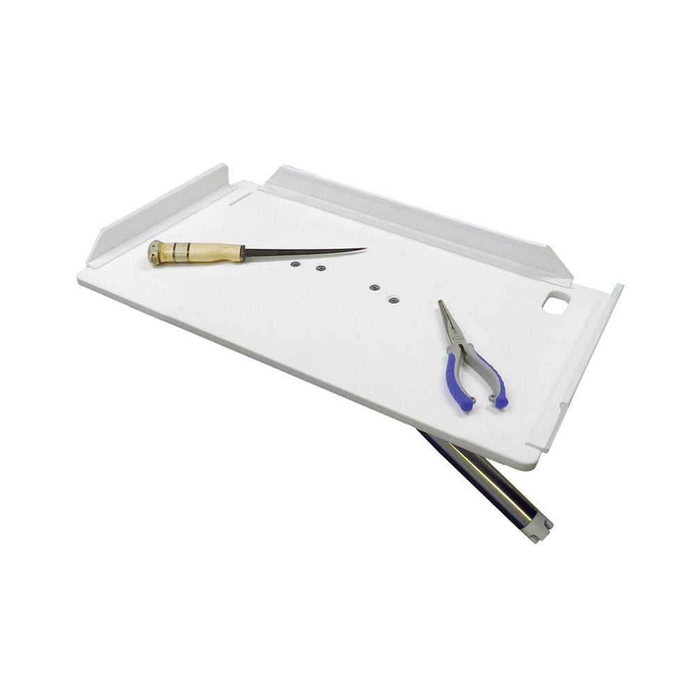 TACO Marine Poly Filet Table, Adjustable Gunnel Mount, FDA-Approved White HDPE — Quality Boat Parts