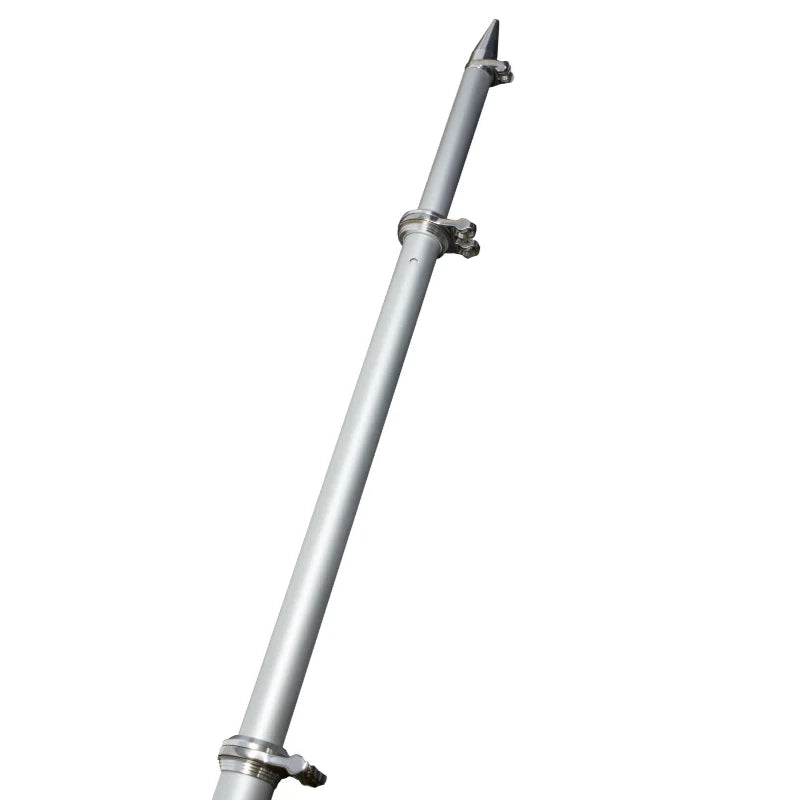 TACO Marine 18 ft Deluxe Aluminum Tele-Outrigger Poles, Pair, For GS-280/2801/380/390/400 Mounts, 1-1/2 in Butt, 360 Degree Swivel Collars — Quality Boat Parts
