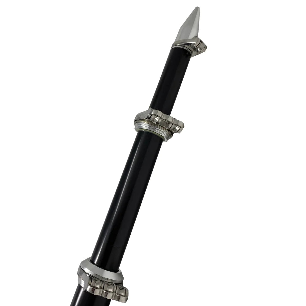 TACO Marine 18 ft Deluxe Aluminum Tele-Outrigger Poles, Pair, For GS-280/2801/380/390/400 Mounts, 1-1/2 in Butt, 360 Degree Swivel Collars — Quality Boat Parts