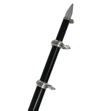 TACO Marine 18 ft Deluxe Aluminum Tele-Outrigger Poles, Pair, For GS-280/2801/380/390/400 Mounts, 1-1/2 in Butt, 360 Degree Swivel Collars — Quality Boat Parts