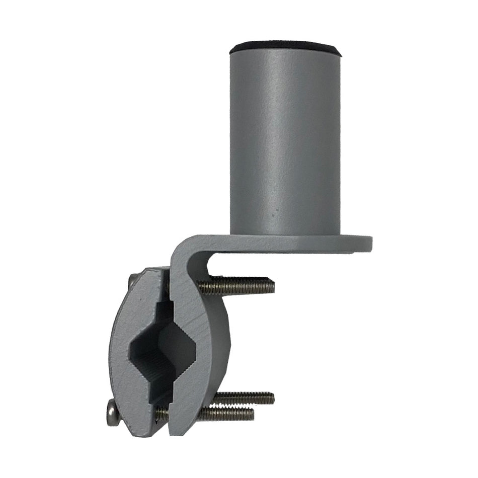 TACO Marine ShadeFin Mini Rail Mount, 6061 Aluminum, Type-304 SS Screws, Misty Silver Finish — Quality Boat Parts