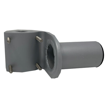 TACO Marine ShadeFin Mini Rail Mount, 6061 Aluminum, Type-304 SS Screws, Misty Silver Finish — Quality Boat Parts