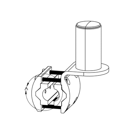 TACO Marine ShadeFin Mini Rail Mount, 6061 Aluminum, Type-304 SS Screws, Misty Silver Finish — Quality Boat Parts