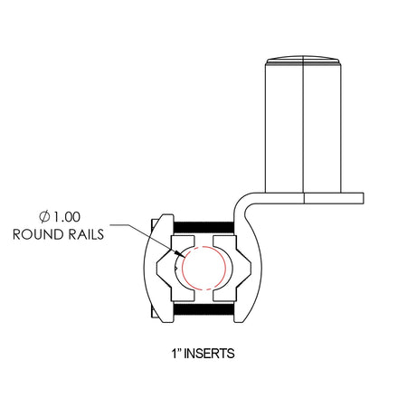 TACO Marine ShadeFin Mini Rail Mount, 6061 Aluminum, Type-304 SS Screws, Misty Silver Finish — Quality Boat Parts