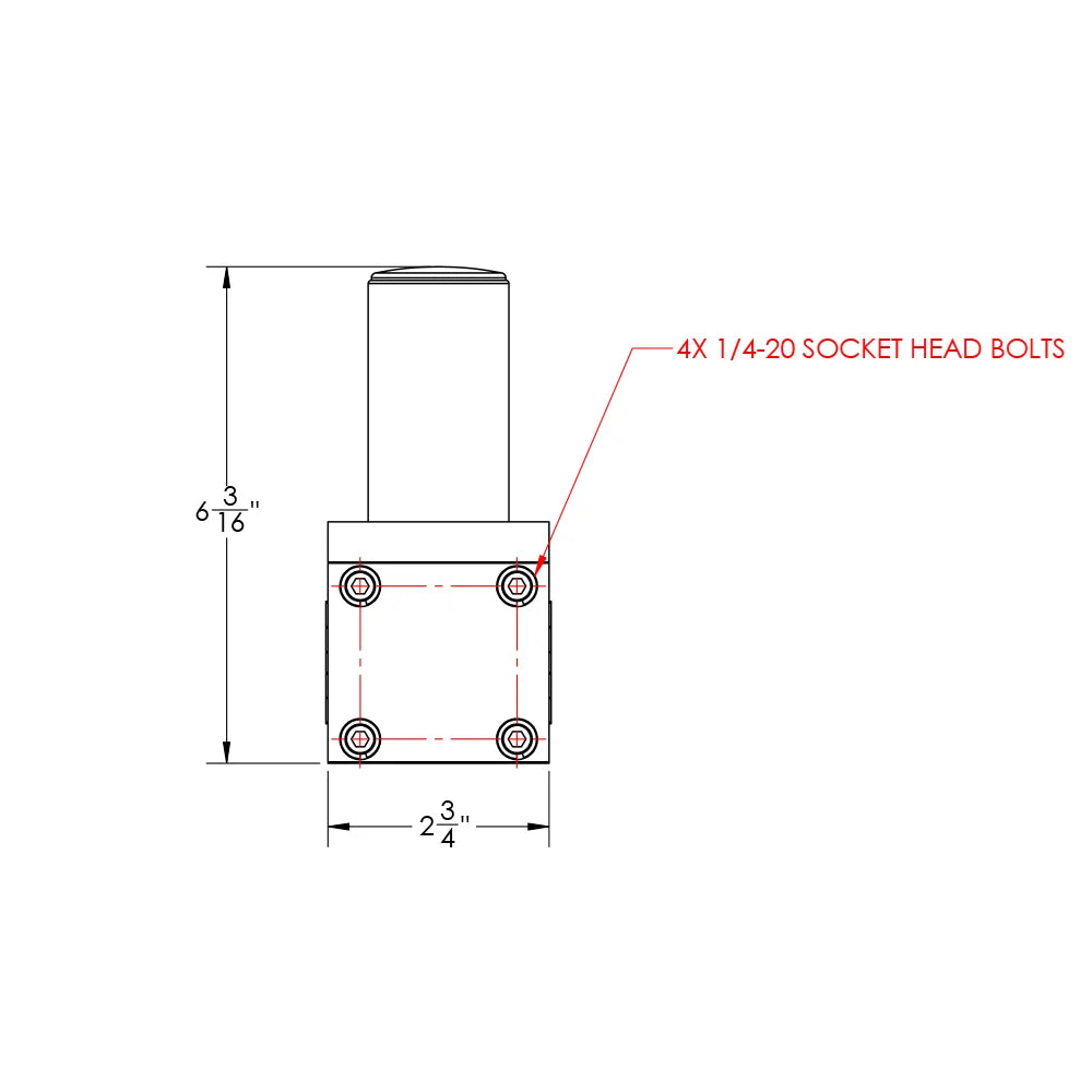 TACO Marine ShadeFin Mini Rail Mount, 6061 Aluminum, Type-304 SS Screws, Misty Silver Finish — Quality Boat Parts