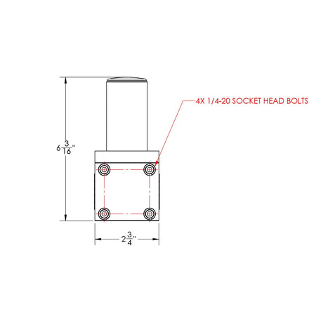 TACO Marine ShadeFin Mini Rail Mount, 6061 Aluminum, Type-304 SS Screws, Misty Silver Finish — Quality Boat Parts