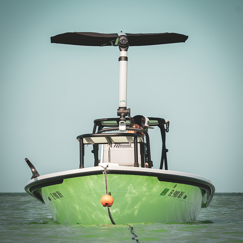 TACO Marine ShadeFin Mini Rail Mount, 6061 Aluminum, Type-304 SS Screws, Misty Silver Finish — Quality Boat Parts