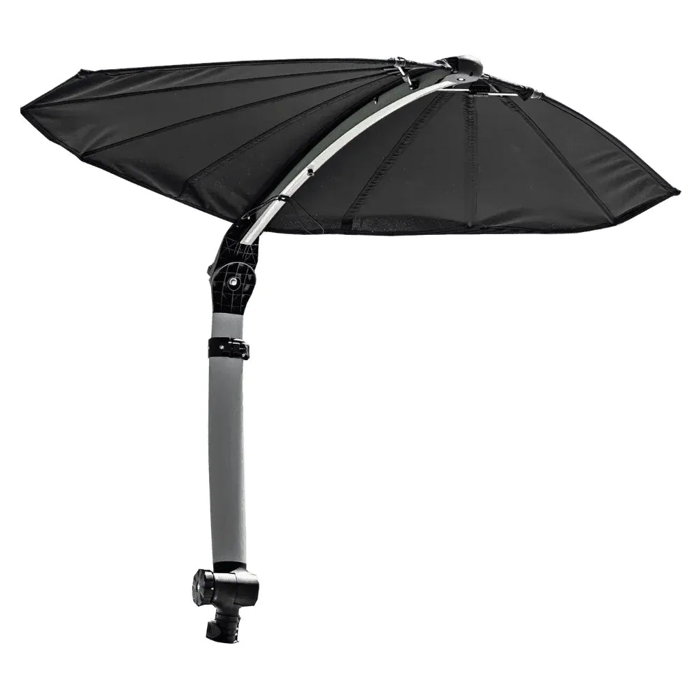 TACO Marine ShadeFin Mini Boat Shade Kit, Round Rail Mount, 60 in x 38 in Coverage, 36-52 in Height, UPF 50+ — Quality Boat Parts