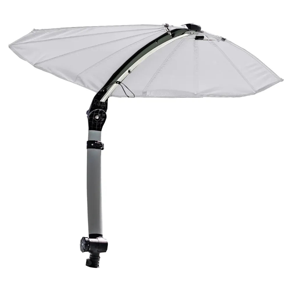 TACO Marine ShadeFin Mini Boat Shade Kit, Round Rail Mount, 60 in x 38 in Coverage, 36-52 in Height, UPF 50+ — Quality Boat Parts