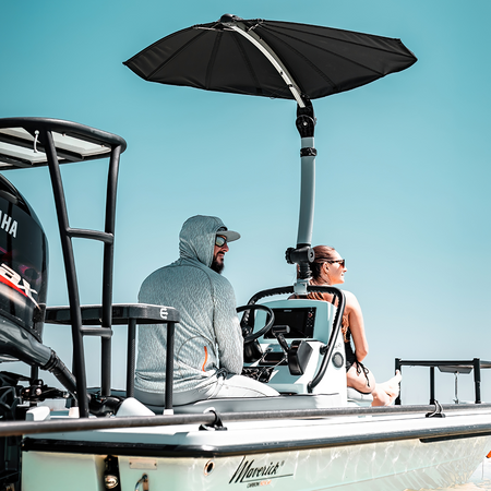 TACO Marine ShadeFin Mini Boat Sun Shade Kit, Kayak Mount, Carry Bag, 60 x 38 in Coverage, 36-52 in Height, WeatherMAX 3D, UPF 50+ — Quality Boat Parts