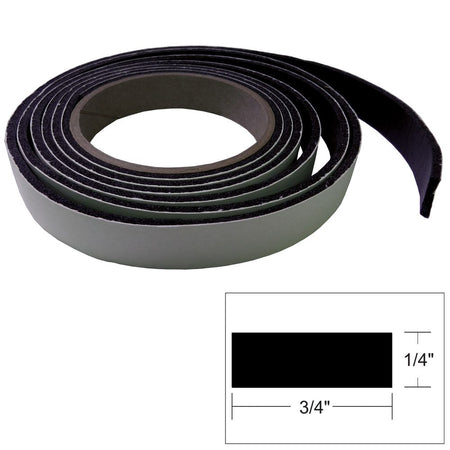 TACO Marine Hatch Tape, 8 ft, 3/4 in Width, Black, Self-Adhesive Rubber — Quality Boat Parts