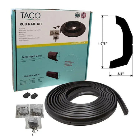 TACO Marine Semi-Rigid Vinyl Rub Rail Kit, Continuous Coil — Quality Boat Parts