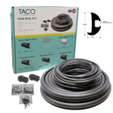 TACO Marine Flexible Vinyl Rub Rail Kit, 1-7/8 in x 1-1/8 in, Black Rail, Black Insert — Quality Boat Parts