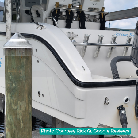 TACO Marine Flexible Vinyl Rub Rail Kit, 1-7/8 in x 1-1/8 in, Black Rail, Black Insert — Quality Boat Parts
