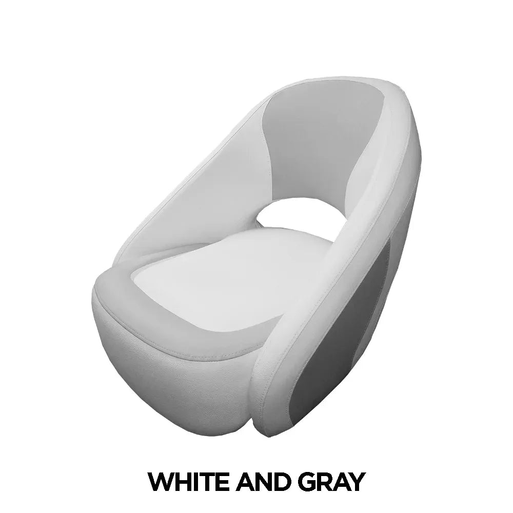 TACO Marine Caladesi Smooth Bucket Seat, 22 in x 23 in x 26 in, Adjustable Bolster, Integrated Seat Suspension, Marine-Grade Vinyl — Quality Boat Parts