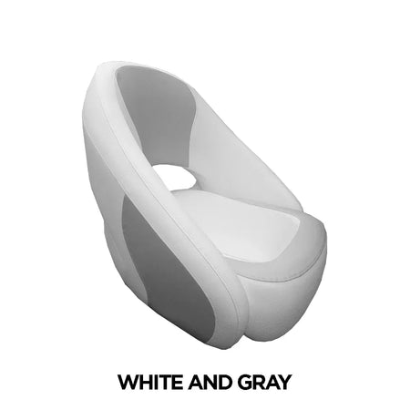 TACO Marine Caladesi Smooth Bucket Seat, 22 in x 23 in x 26 in, Adjustable Bolster, Integrated Seat Suspension, Marine-Grade Vinyl — Quality Boat Parts