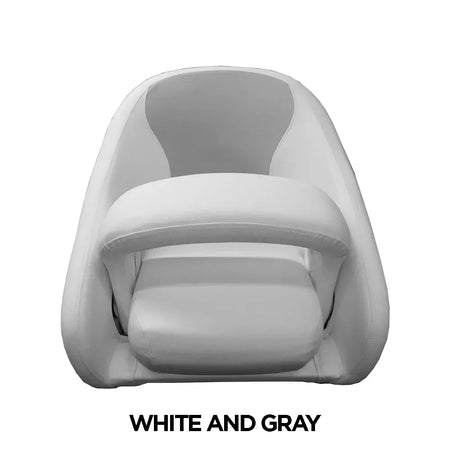 TACO Marine Caladesi Smooth Bucket Seat, 22 in x 23 in x 26 in, Adjustable Bolster, Integrated Seat Suspension, Marine-Grade Vinyl — Quality Boat Parts