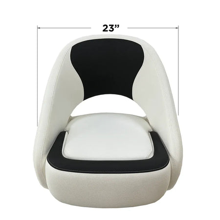 TACO Marine Caladesi Smooth Bucket Seat, 22 in x 23 in x 26 in, Adjustable Bolster, Integrated Seat Suspension, Marine-Grade Vinyl — Quality Boat Parts