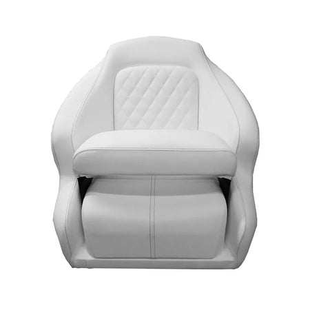 TACO Marine Anclote Bucket Seat, Integrated Seat Suspension, Adjustable Bolster, 5.25 in 4-Hole Pedestal Mount — Quality Boat Parts