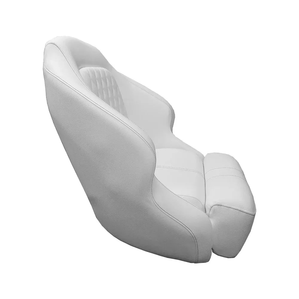TACO Marine Anclote Bucket Seat, Integrated Seat Suspension, Adjustable Bolster, 5.25 in 4-Hole Pedestal Mount — Quality Boat Parts