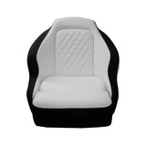 TACO Marine Anclote Bucket Seat, Integrated Seat Suspension, Adjustable Bolster, 5.25 in 4-Hole Pedestal Mount — Quality Boat Parts