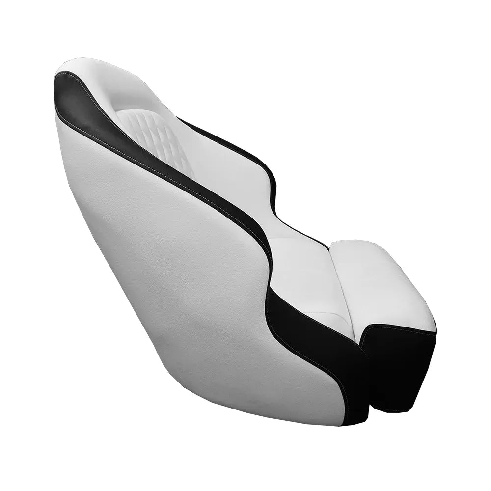 TACO Marine Anclote Bucket Seat, Integrated Seat Suspension, Adjustable Bolster, 5.25 in 4-Hole Pedestal Mount — Quality Boat Parts