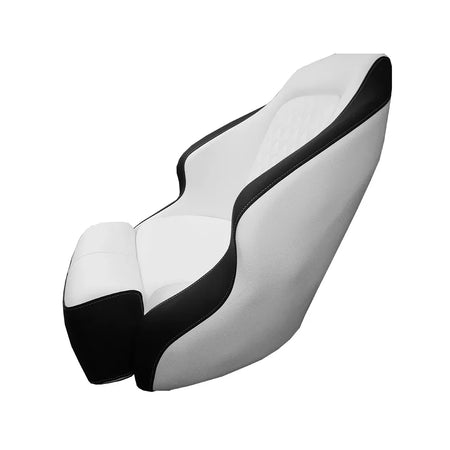 TACO Marine Anclote Bucket Seat, Integrated Seat Suspension, Adjustable Bolster, 5.25 in 4-Hole Pedestal Mount — Quality Boat Parts