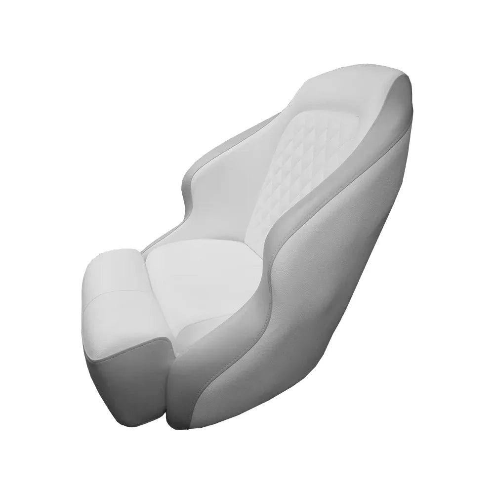 TACO Marine Anclote Bucket Seat, Integrated Seat Suspension, Adjustable Bolster, 5.25 in 4-Hole Pedestal Mount — Quality Boat Parts