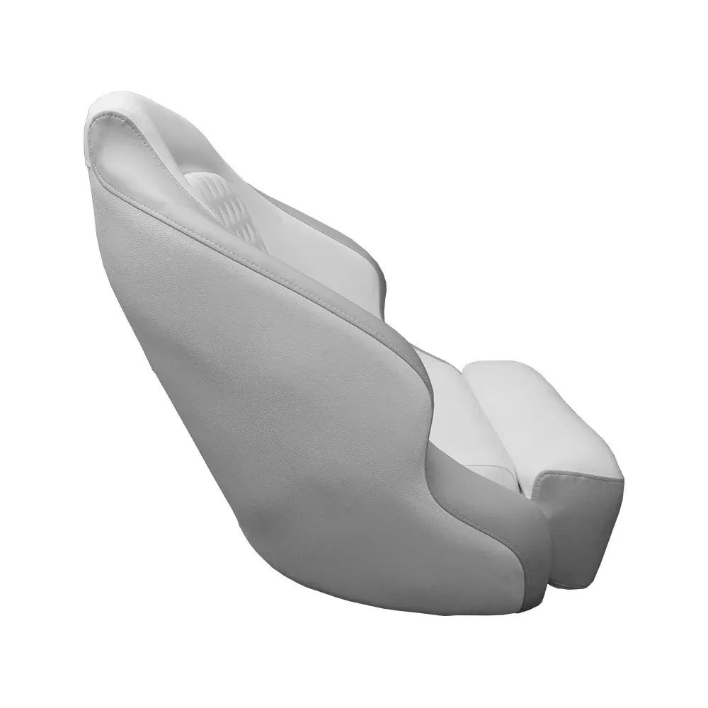 TACO Marine Anclote Bucket Seat, Integrated Seat Suspension, Adjustable Bolster, 5.25 in 4-Hole Pedestal Mount — Quality Boat Parts