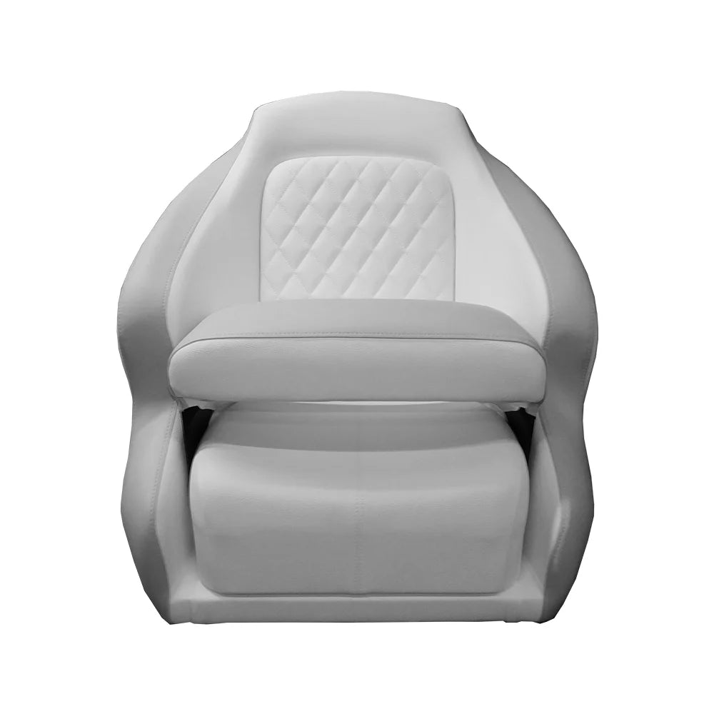 TACO Marine Anclote Bucket Seat, Integrated Seat Suspension, Adjustable Bolster, 5.25 in 4-Hole Pedestal Mount — Quality Boat Parts