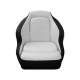 TACO Marine Anclote Bucket Seat, Integrated Seat Suspension, Adjustable Bolster, 5.25 in 4-Hole Pedestal Mount — Quality Boat Parts