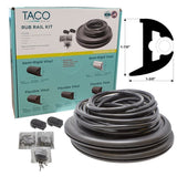 TACO Marine Flexible Vinyl Rub Rail Kit, 1-7/8 in x 1-3/8 in, Black Rail, Black Insert — Quality Boat Parts