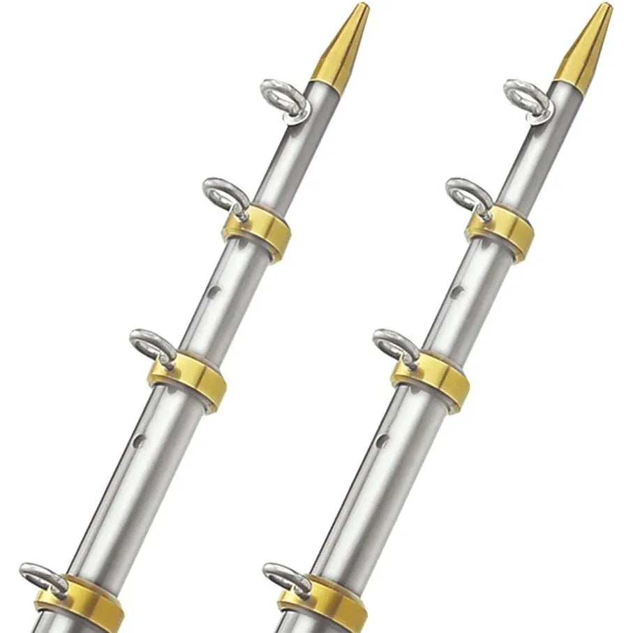 TACO Marine OT Series Aluminum Tele-Outrigger Poles, Pair, Pin-Locking — Quality Boat Parts