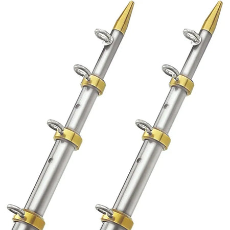 TACO Marine OT Series Aluminum Tele-Outrigger Poles, Pair, Pin-Locking — Quality Boat Parts