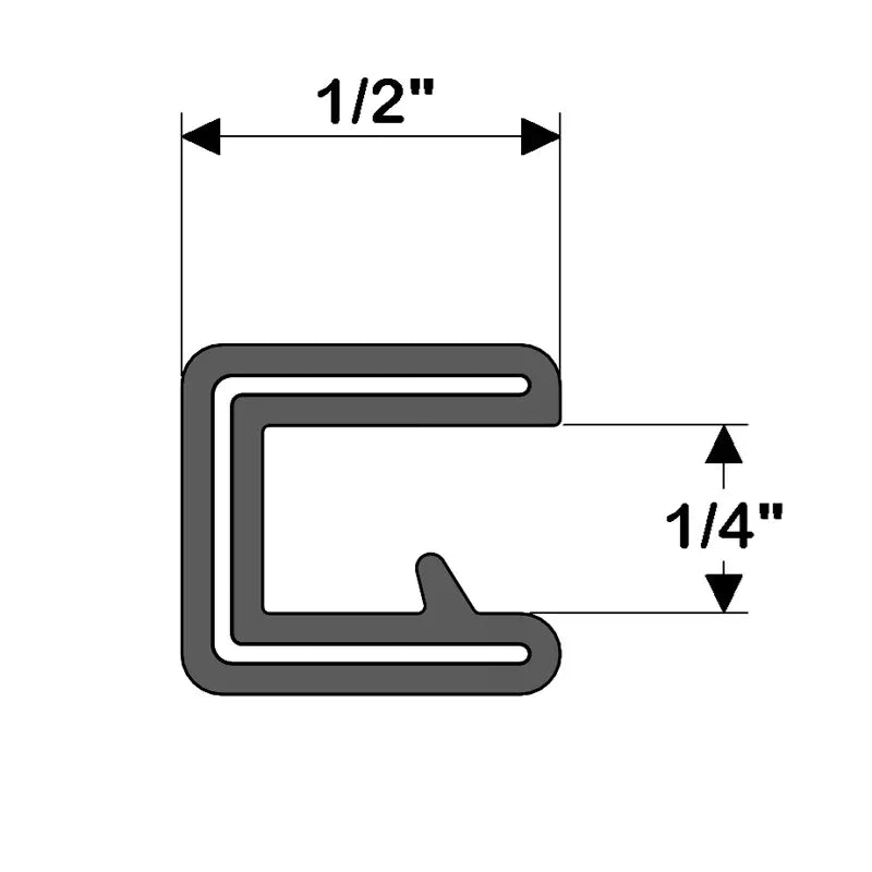 TACO Marine Flex Trim, 1/4 in Opening, 1/2 in W, Flexible PVC — Quality Boat Parts