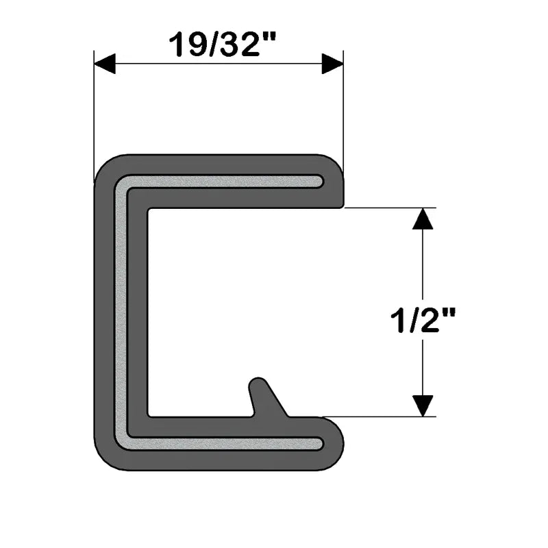 TACO Marine Flex Trim, 1/2 in Opening, 5/8 in Width, 25 ft — Quality Boat Parts