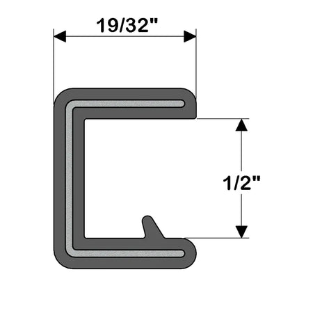 TACO Marine Flex Trim, 1/2 in Opening, 5/8 in Width, 25 ft — Quality Boat Parts