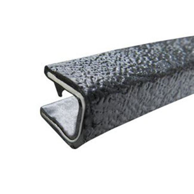 TACO Marine Flex Trim, 5/32 in Opening, 9/16 in Depth, Flexible PVC, Aluminum Clips — Quality Boat Parts