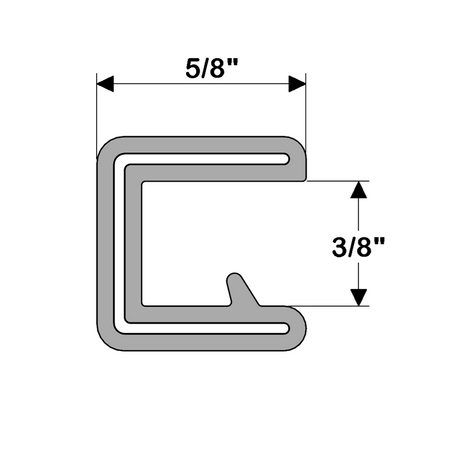 TACO Marine Flexible Vinyl Trim, 3/8 in Opening, 5/8 in Width — Quality Boat Parts