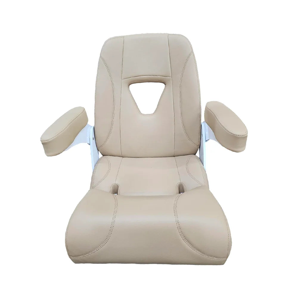 TACO Marine Boca Sport Helm Seat, 25 in, Adjustable Armrests, Roll-Back Bolster — Quality Boat Parts