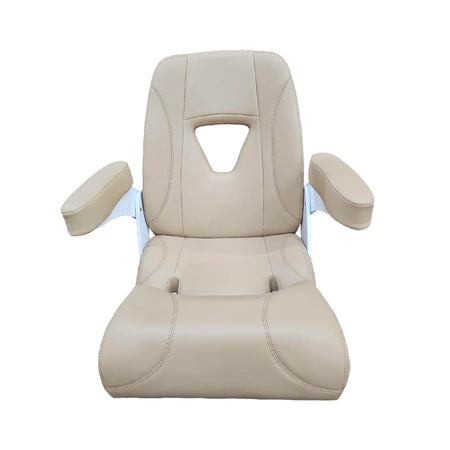 TACO Marine Boca Sport Helm Seat, 25 in, Adjustable Armrests, Roll-Back Bolster — Quality Boat Parts