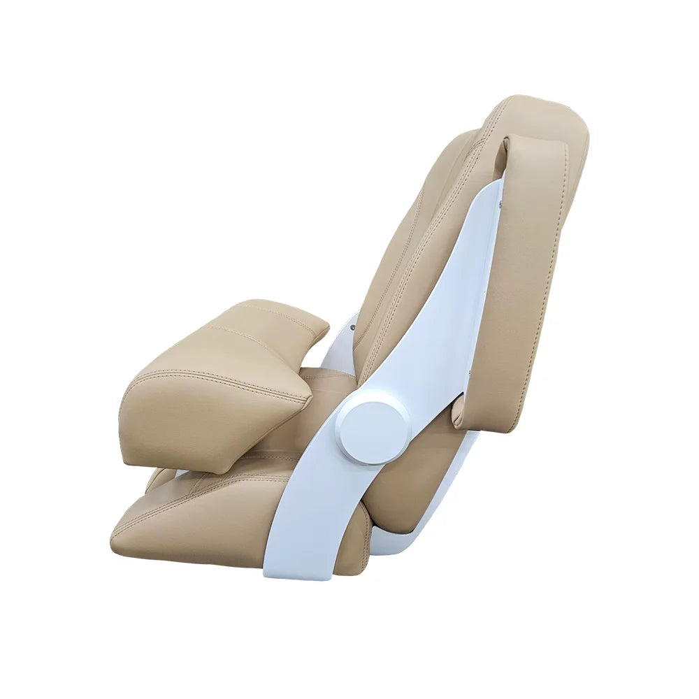 TACO Marine Boca Sport Helm Seat, 25 in, Adjustable Armrests, Roll-Back Bolster — Quality Boat Parts