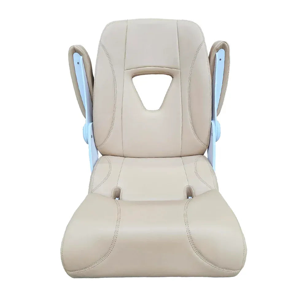 TACO Marine Boca Sport Helm Seat, 25 in, Adjustable Armrests, Roll-Back Bolster — Quality Boat Parts