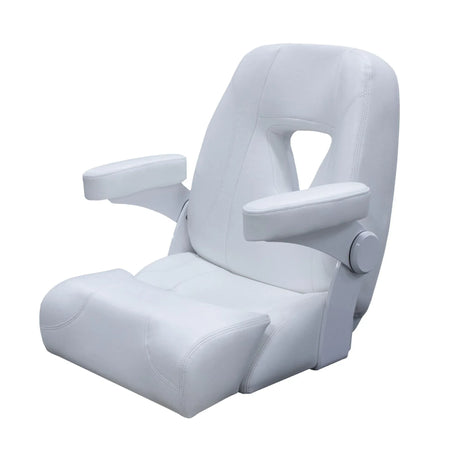 TACO Marine Boca Sport Helm Seat, 25 in, Adjustable Armrests, Roll-Back Bolster — Quality Boat Parts
