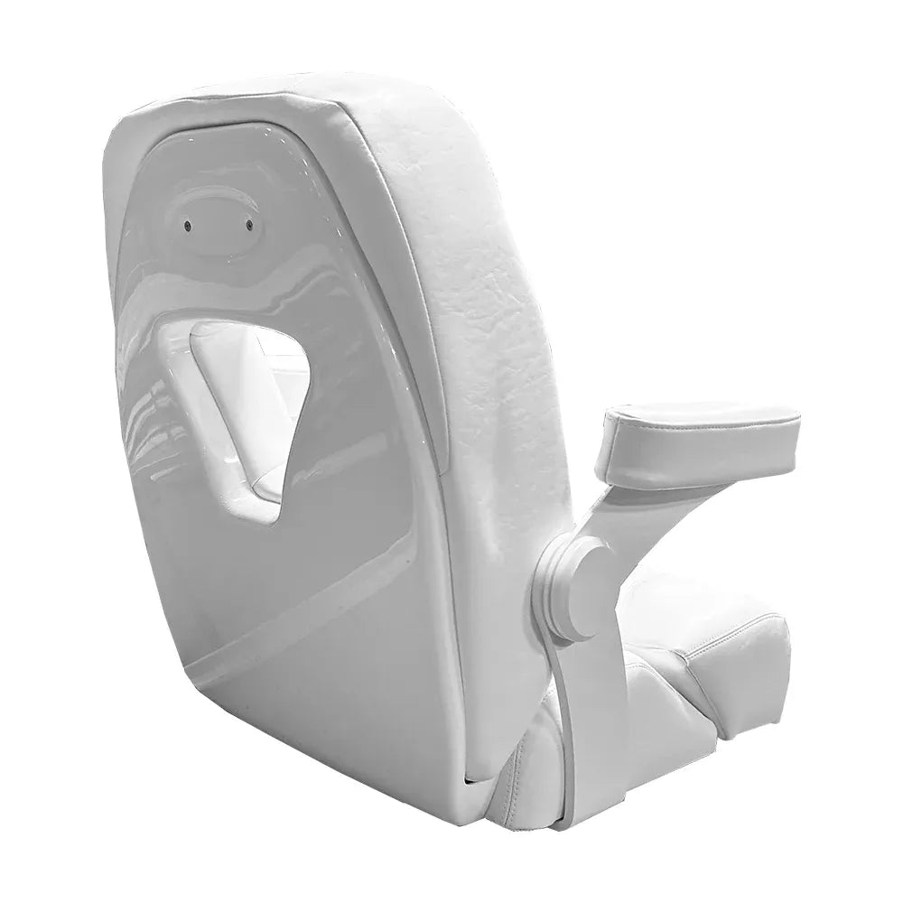 TACO Marine Boca Sport Helm Seat, 25 in, Adjustable Armrests, Roll-Back Bolster — Quality Boat Parts