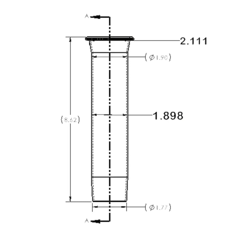 TACO Marine Rod Holder Liner with Lip Protection, For F31-2200, F31-2230, F31-2240, Anti-Fungal PVC — Quality Boat Parts