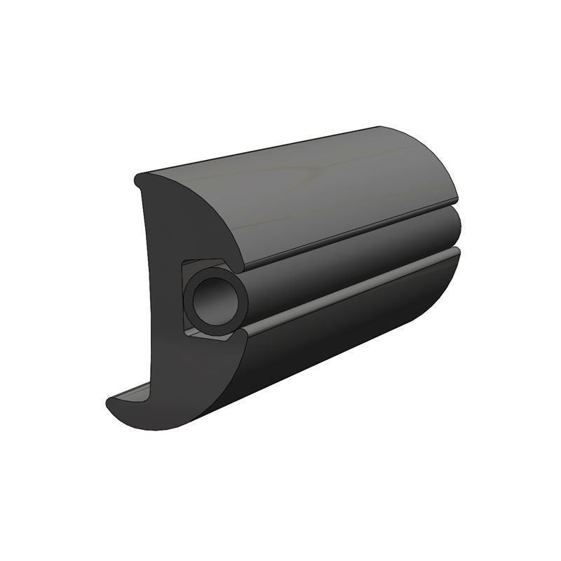 TACO Marine Flexible Vinyl Rub Rail, 1-7/8 x 1-1/8 in, Black — Quality Boat Parts