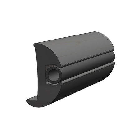 TACO Marine Flexible Vinyl Rub Rail, 1-7/8 x 1-1/8 in, Black — Quality Boat Parts